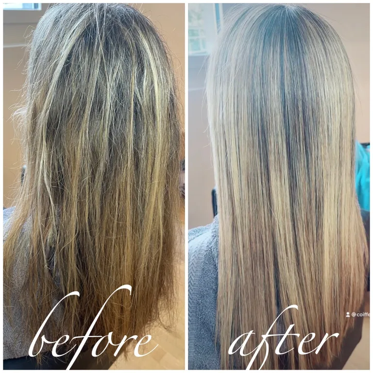 Haar vor dem Kerasilk Keratin-Treatment – Frizz und Wellen